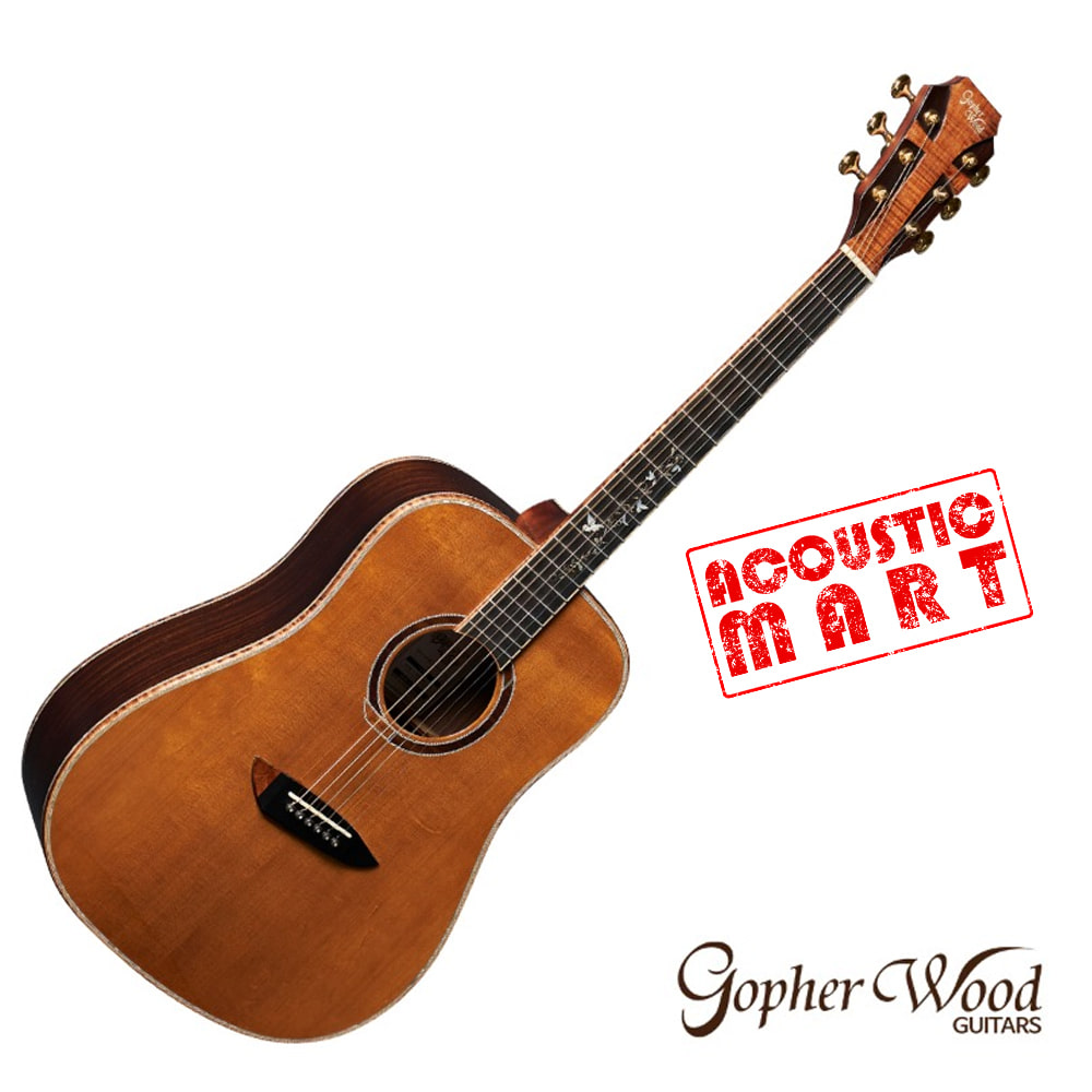 고퍼우드 K900RE K시리즈 드레드넛 올솔리드 기타